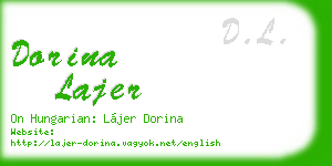 dorina lajer business card