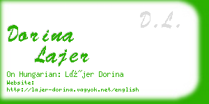 dorina lajer business card